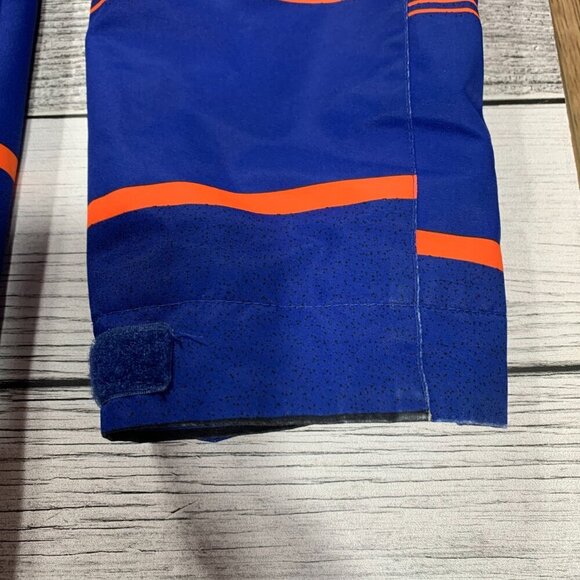 DC Shoes Co 10K Blue Orange Stripe Hooded Winter Snowboard Ski Jacket - Picture 12 of 13